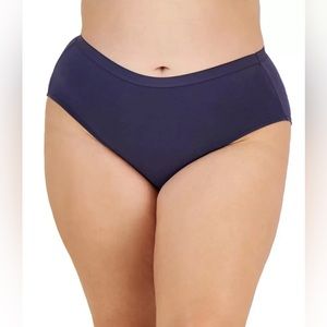 Jenni Women's Plus Size Cotton Hipster Panty Underwear, Nairobi Dusk Purple 2X